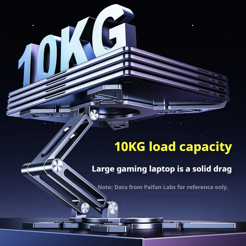 Eary Laptop Stand For Desk Metal Computer Riser Foldable 360 Rotate Adjustable Tablet Notebook Holder Compatible with 12-18Inch