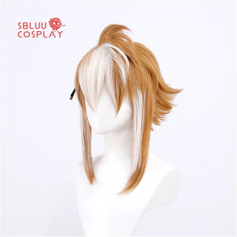 Фото SBluuCosplay Genshin Impact Косплей смешанные цвета Gorou косплей парик №2