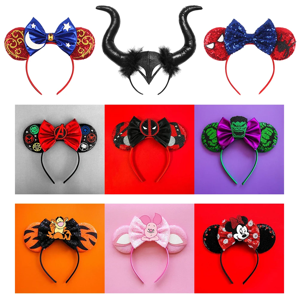 Disney Mickey Mouse Ears Headband for Baby Girl Headband Adult Girl Accessories Kids Hair Headwear for Halloween Christmas Party