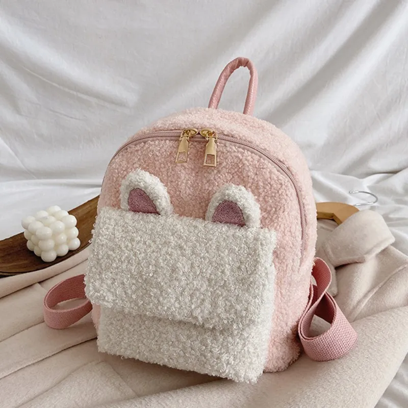 

Plush Backpack Cute Girl Travel Rucksack Children School Bag Fashion Trend Lightweight Kids Mixed Colors Bookbag