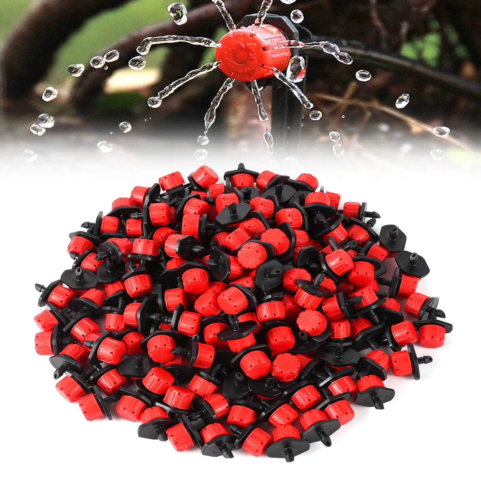 Garden Sprinkler Plant Waterer Plants Irrigation Kits Irrigation Sprinklers Irrigation Fittings Drip Irrigation Sprinklers Garden Irrigation Nozzle Garden Dripper Drip Irrigation Drip Irrigation Stakes 50/100Pcs Dripper Sprinklers Adjustable Irrigation Dropper For 1/4" Hose Garden Flowerbed Greenhouse Micro Drip Watering Emitter