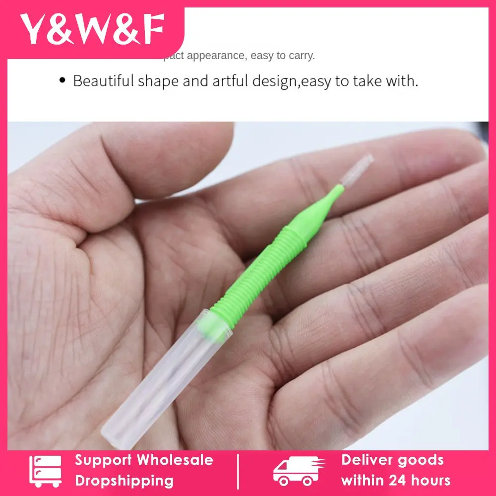 구강 관리 푸시 풀 치간 브러시, 교정용 와이어 칫솔, 수입 구경 0.4-1.0mm, 무료 배송 상자 브러시