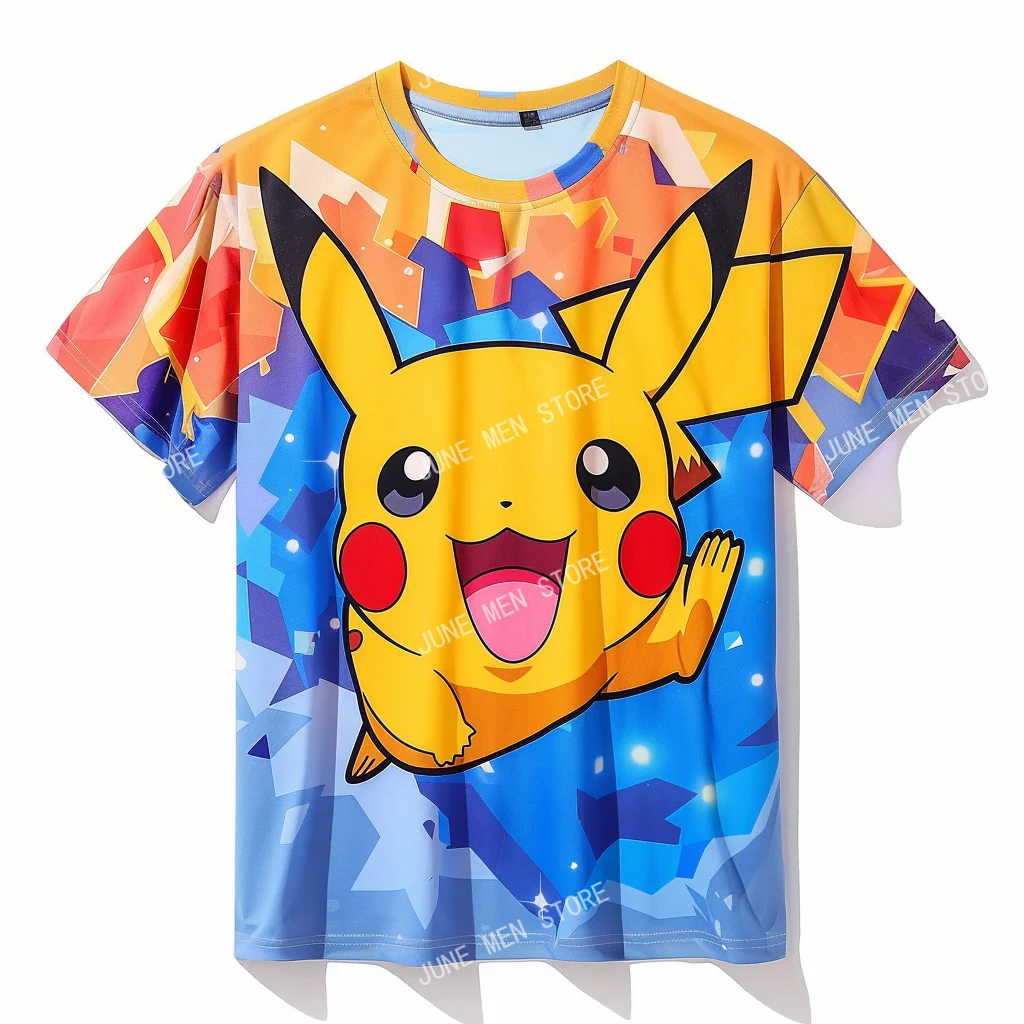 3d Print Pokemon T Shirt Men Clothing Tshirt Cartoon Kids Boys Girls Children Short Sleeves Summer Pikachu Pokémon Men Clothing 3