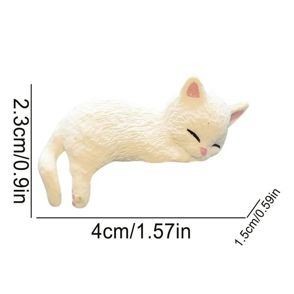 Figurines De Chats Miniatures - Lot De 4, En Résine - Décor Pour Tableau De Bord, écran D'ordinateur, Rétroviseur