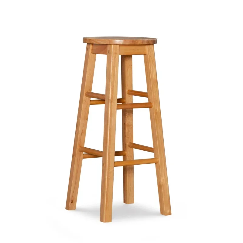 

Linon McMullen 29" Round Solid Wood Bar Stool, Natural Finish