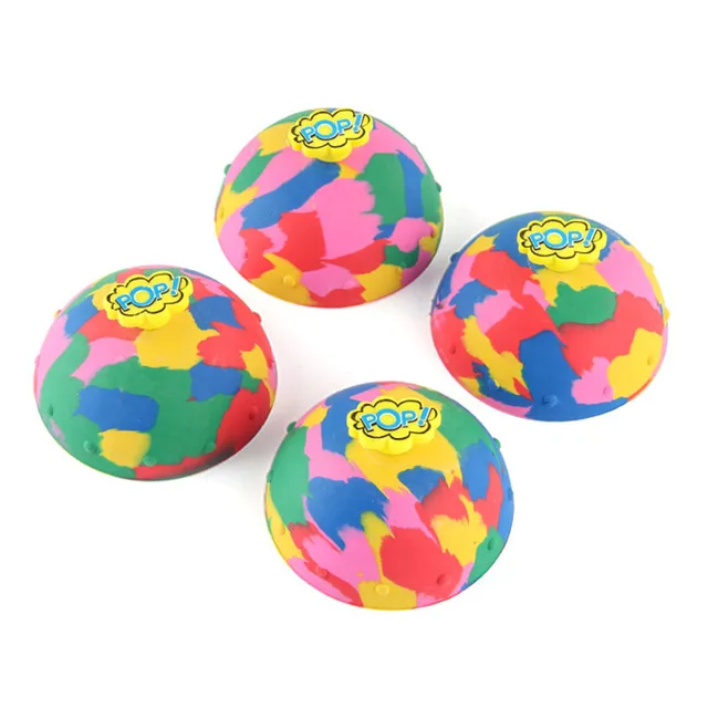 Hip Hop Jump Half Side Bouncing Ball Anti Stress Fidget Toys For Kids Indoor Outdoor Fun Camouflage Pop Bounce Bowl Spinning Top 4