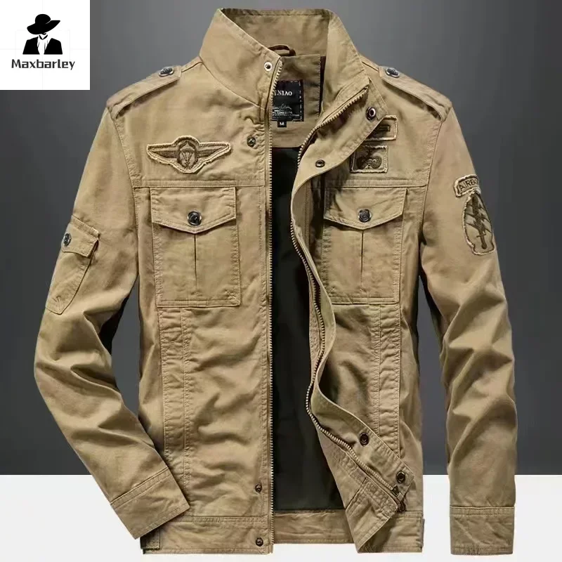 2024 New Casual Jacket Men Cotton Plus Size M-6XL Jaqueta Masculina Tactical hunting Spring Autumn Cargo Mens Jackets Coat