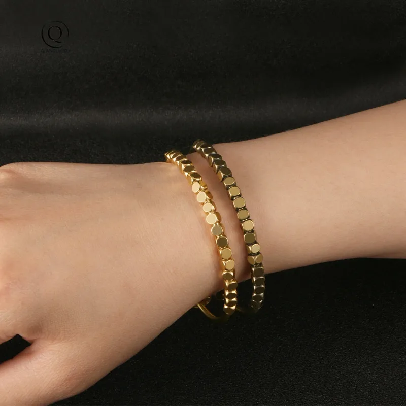 Handmade Tibetan Copper Bead Bracelet for Women Adjustable brass copper Bracelets Gold Color Braided Boho Vintage Jewelry Gift