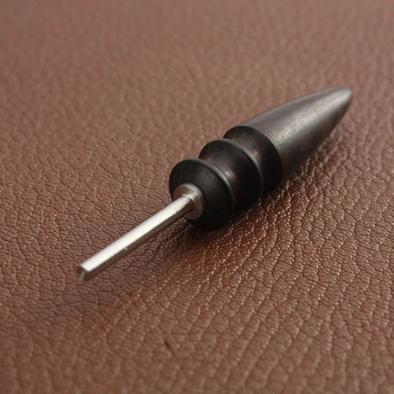 1pc Leather Edge Electric Polishing Slicker Flat/Pointed Head Sandalwood Leathers Craft DIY Tools Tip Burnisher Wood Craft Tool
