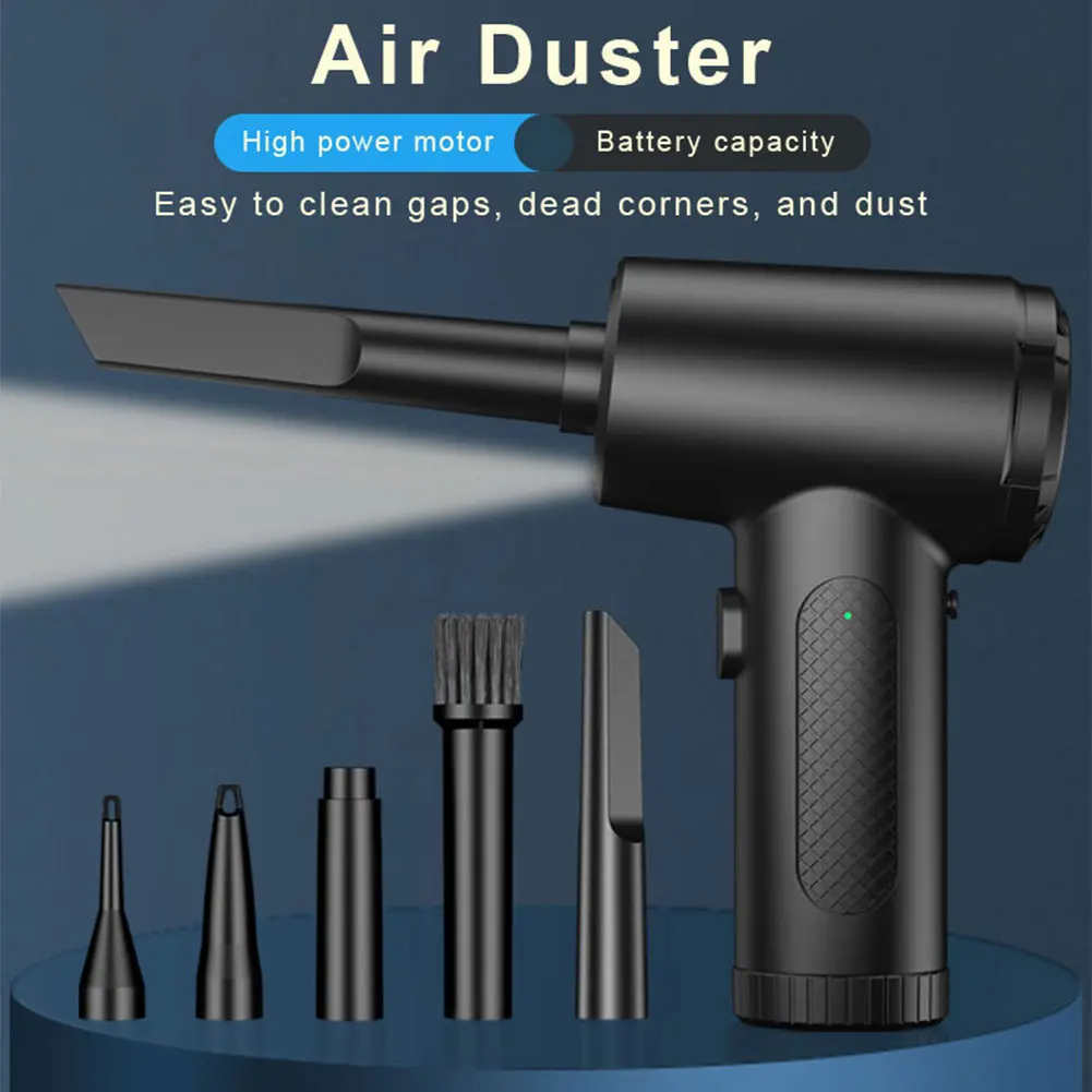 Compressed Air Duster 51000RPM Rechargeable Cordless Air Blower Keyboard Cleaner for Keyboard Electric Devices Cleaning 4