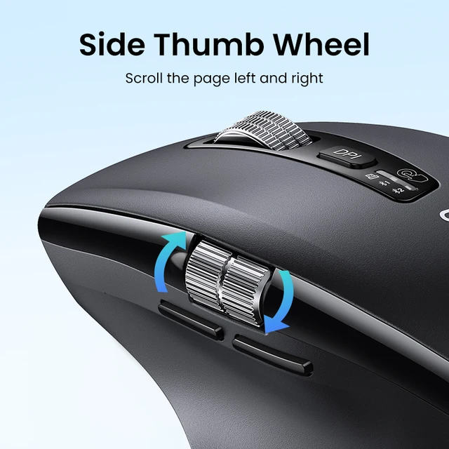 UGREEN Hyper-Fast Scroll Wireless Mouse Bluetooth 5.4 2.4G Ergonomic 5000DPI for MacBook Tablet Laptops Computer PC Mice 3
