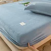 Velvet Thermal Bed Sheets Plush Fabric Mattress Cover For Winter Bed Cover Bed Bed Linen Set For Single Double King Queen Bed 3