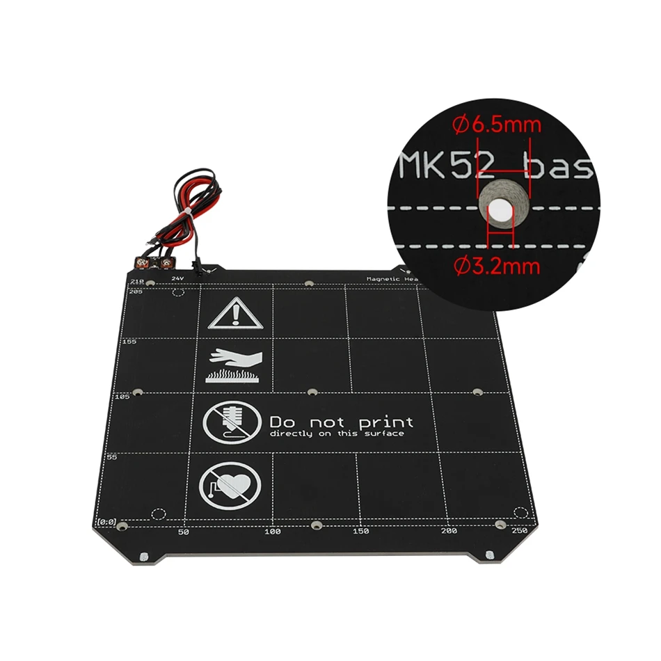Base do Heatbed do Pwb para a Placa Quente 24v 220w da Cama da Impressora 3d de Prusa i3 Mk3s Mk52 Normal Versão Magnética - Imagem 3