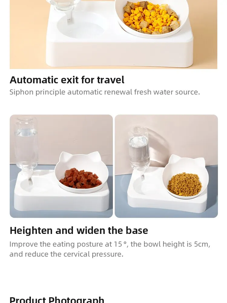 custom wholesale cat water fountain and food bowl