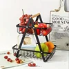 2-Tier Kitchen Organizer Fruit Basket Vegetable Basket Bathroom Cosmetic Removable Stand Storage Shelf Kitchen Storage Rack 1
