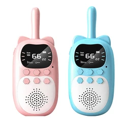 Rechargeable Kids Walkie Talkie Set - Fun and Interactive Communication Toy (Pink Blue)