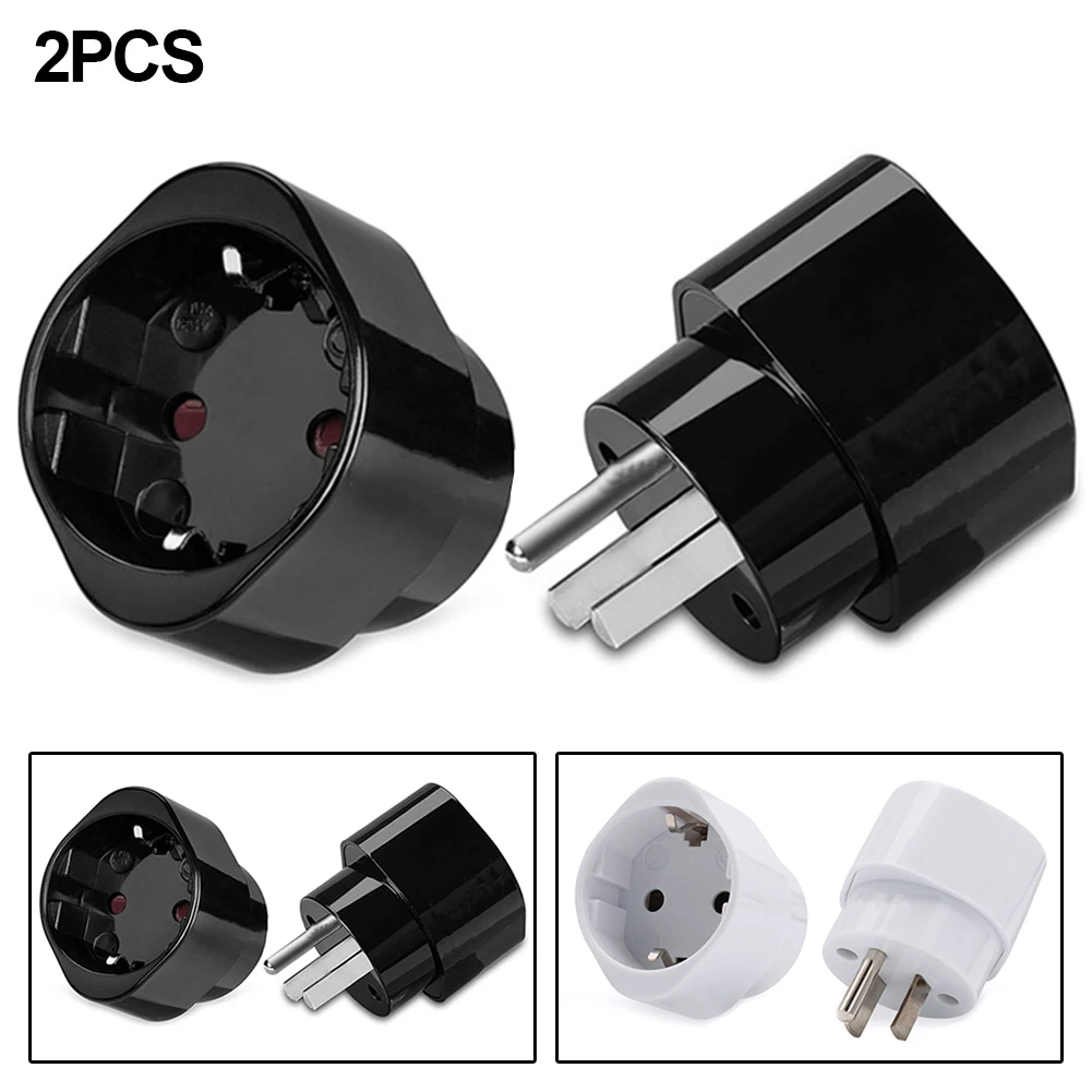 Fiches de convertisseur de puissance adaptateur universel, adaptateur de voyage multifonctionnel, protection d'isolation, 110V-250V, 2 pièces