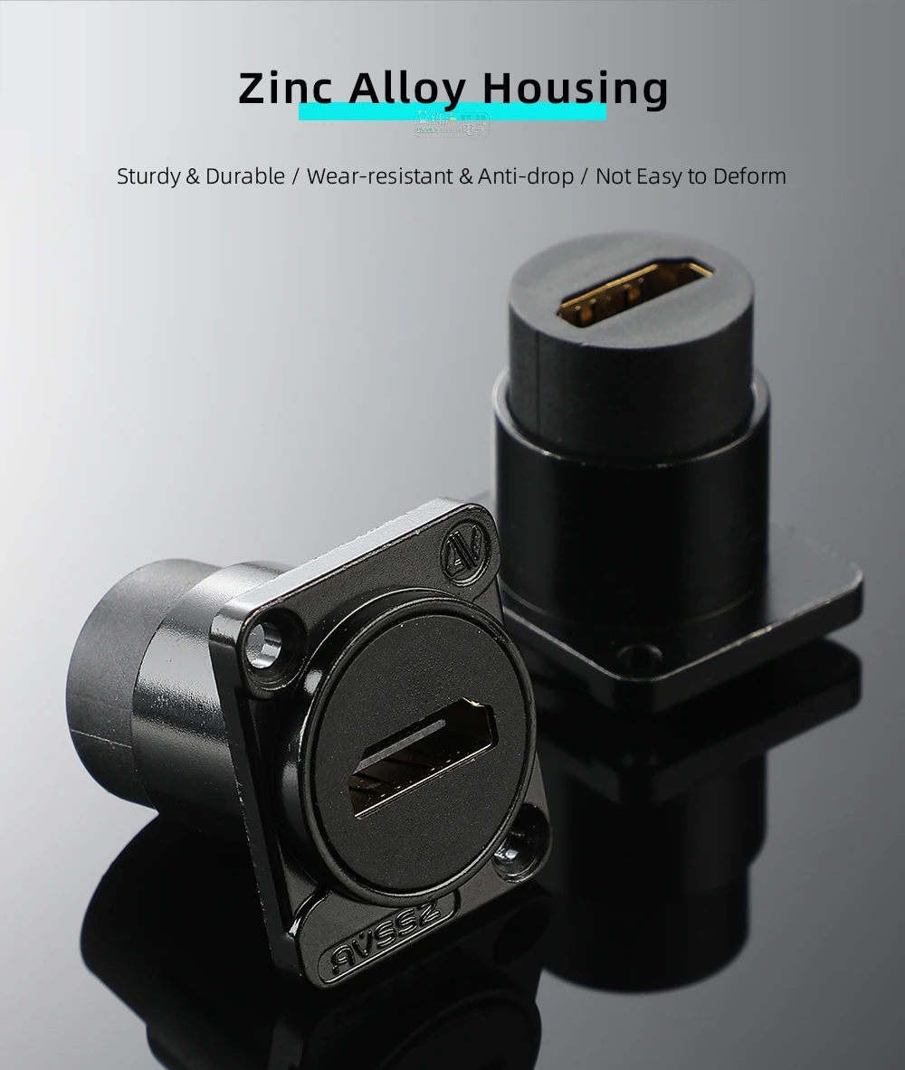 L-Bend HDMI High-Definition-Doppelkanal-Docking-USB-Buchse D-Typ Metall Buchse auf Buchse USB 2.0-Anschluss 86, Schalttafelmontage – Detail 19