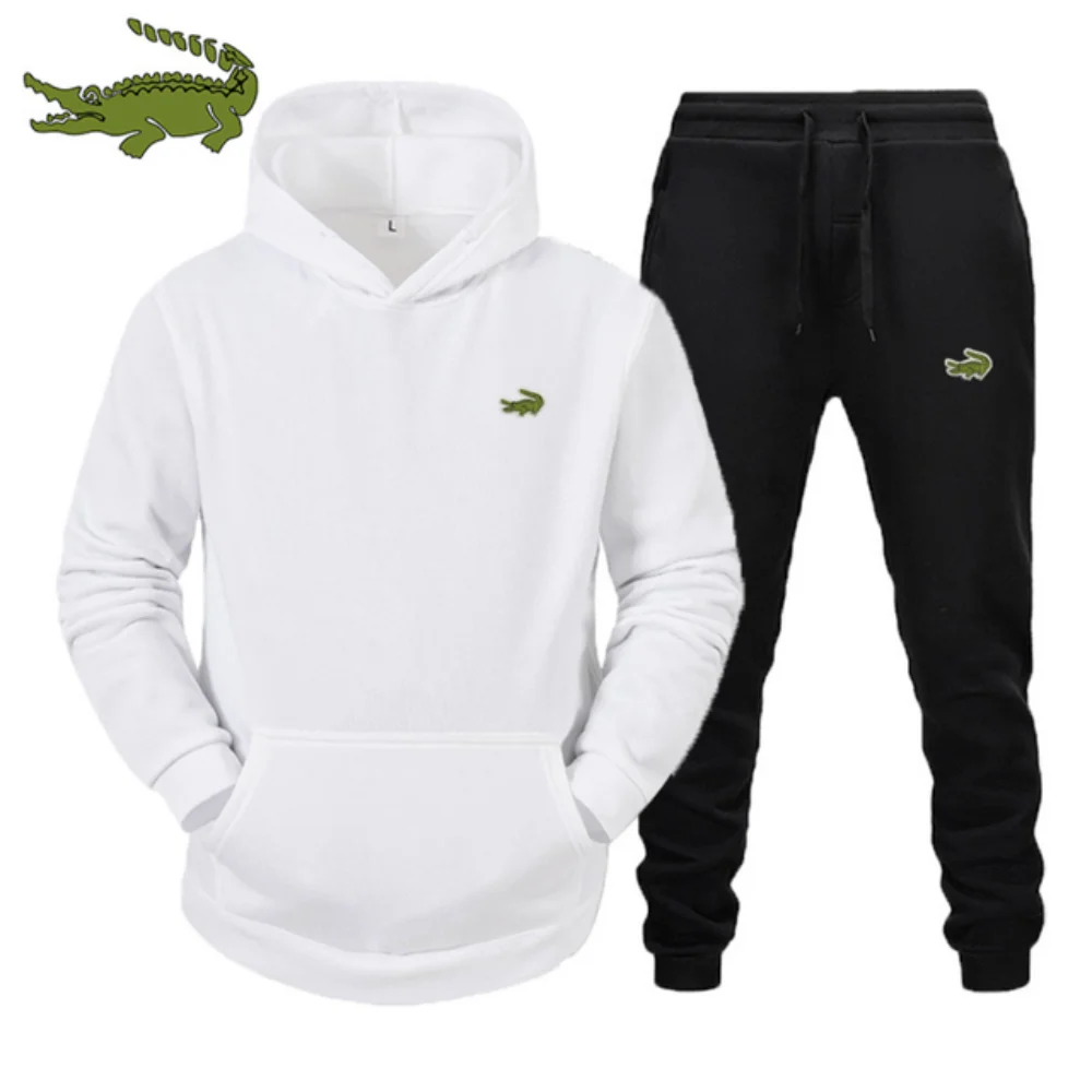 2023 Casual men's fashion sports Hoodie pullover+trousers sports suit