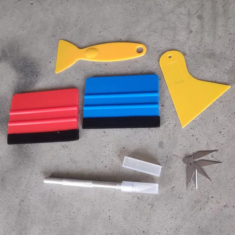 1 Set Car Tools Wrap Film Sticker Wrapping Tool Vehicle Vinyl Wrap Window Tint Film Tool Kit Cutter Aid Window Tinting car wrapping tools automotive film tools