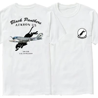 A-6 Intruder Attack Aircraft  Naval VA-35 Black Panthers Squadron T-Shirt Short Sleeve Casual 100% Cotton O-Neck Mens T-shirt 2