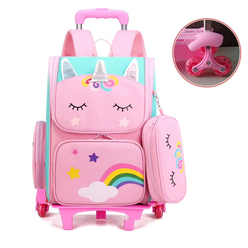 School Girl Wheeled Backpack Trolley Bags School Girls School Bags