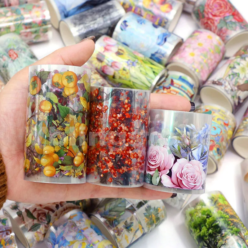 2M Washi PET Tape Landscape Flower Girls Masking Tape Stickers Scrapbooking Decorative Journal Aesthetic Stationery