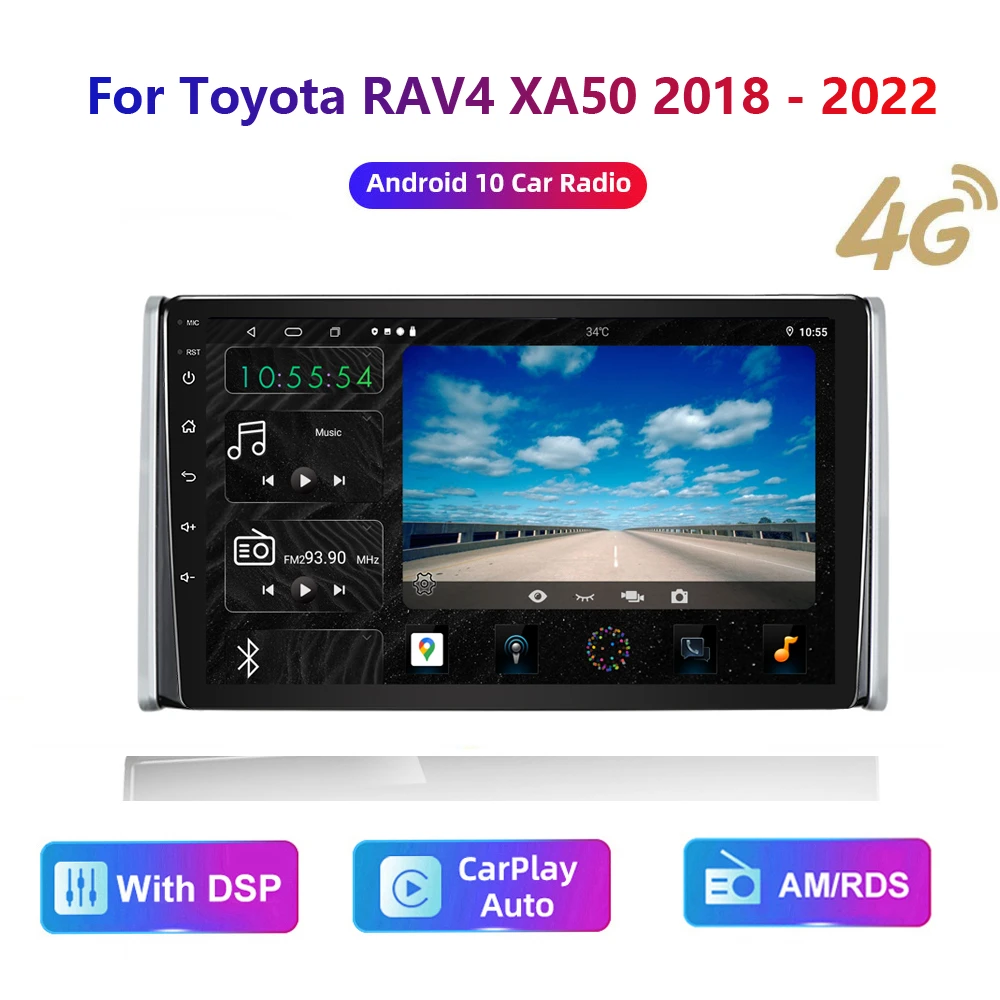 HD multimedia head unit For Toyota RAV4 XA50 2018 22 Car Stereo Radio