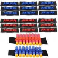 10 Pieces Toy Gun Accessories EVA Soft Bullets Gun Wrist Belt Band Strap Bandolier for Nerf N-Strike Elite Series Blasters 1