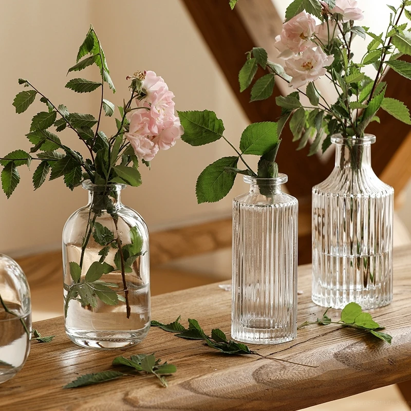 Elegant Miniature Glass Vase - Nordic Style for Floral Arrangements and Home Decor