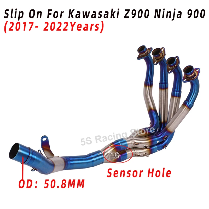 Slip For Kawasaki Ninja 900 Z900 2017- 2022 Full System 51mm Motorcycle Exhaust Escape Modifed Front Link Pipe Stainless steel - Image 5