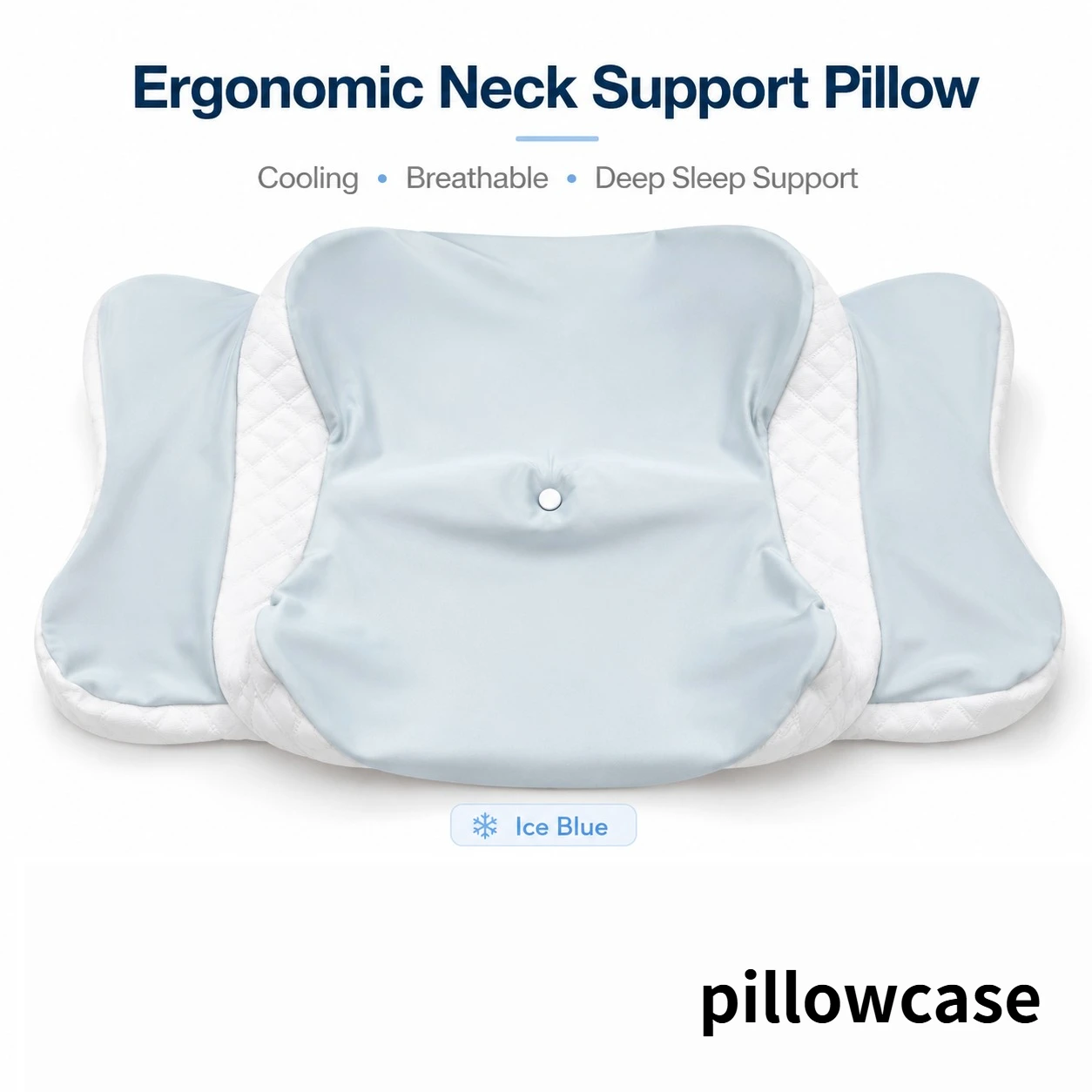 Ergonomic Memory Foam Neck Pillow with Orthopedic Support and Multi-Color Pillowcase