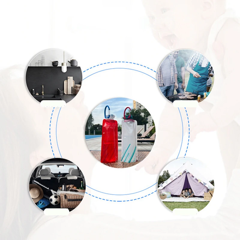 700/480/350ml Reusable Sports Travel Portable Collapsible Folding Drink Water Bottle Kettle Outdoor Sports Plastic Water Bottle sports water bottle,portable water bottle