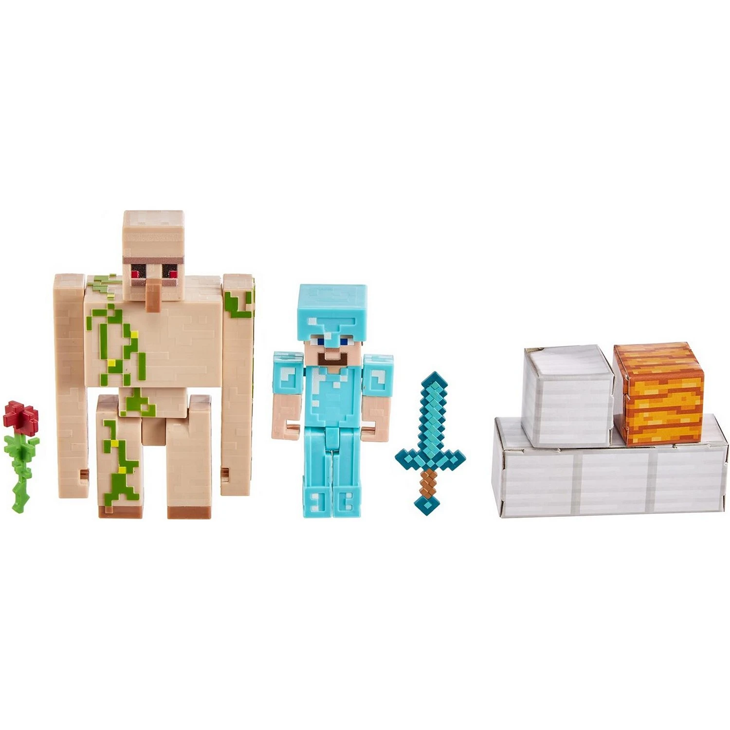 Set of figures Minecraft Steve and Iron Golem gtp30