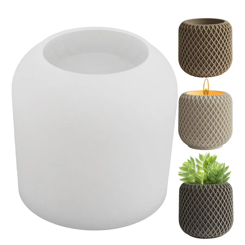 قالب سيليكون لحامل الشموع الدائري الشبكي، يستخدم ل...