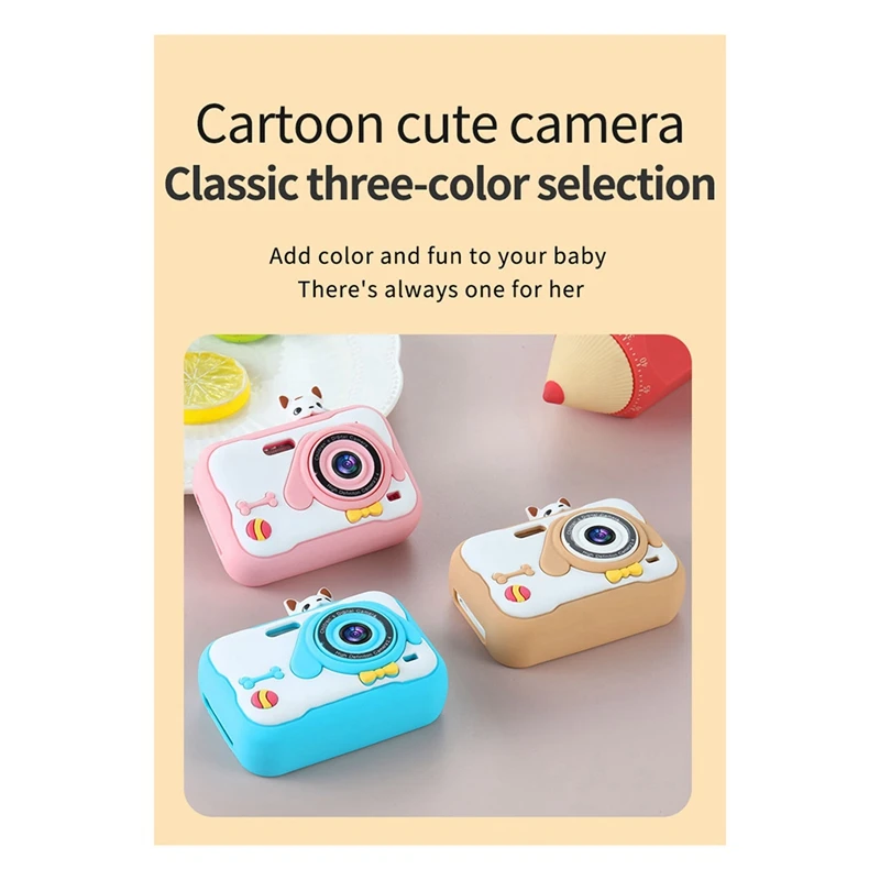 A8S HD Dual Lens 4000W Pixel 5472X4104PX Photo Resolution Without Memory Card Children's Camera,Brown Easy Install