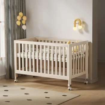 11-in-1 Convertible Baby Crib with Wheels 1