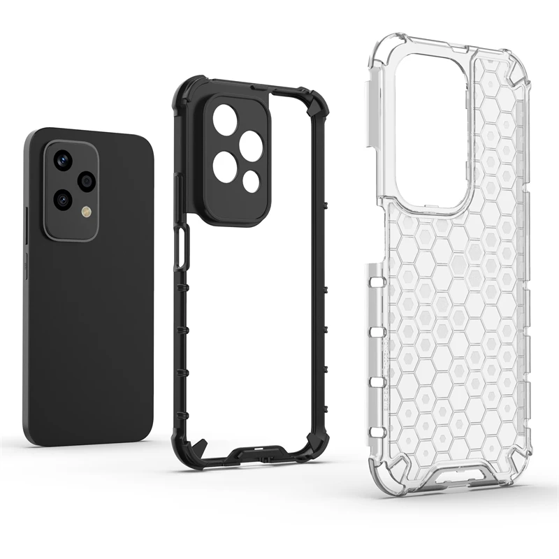 Honeycomb Shockproof Translucent Armor Case Cover