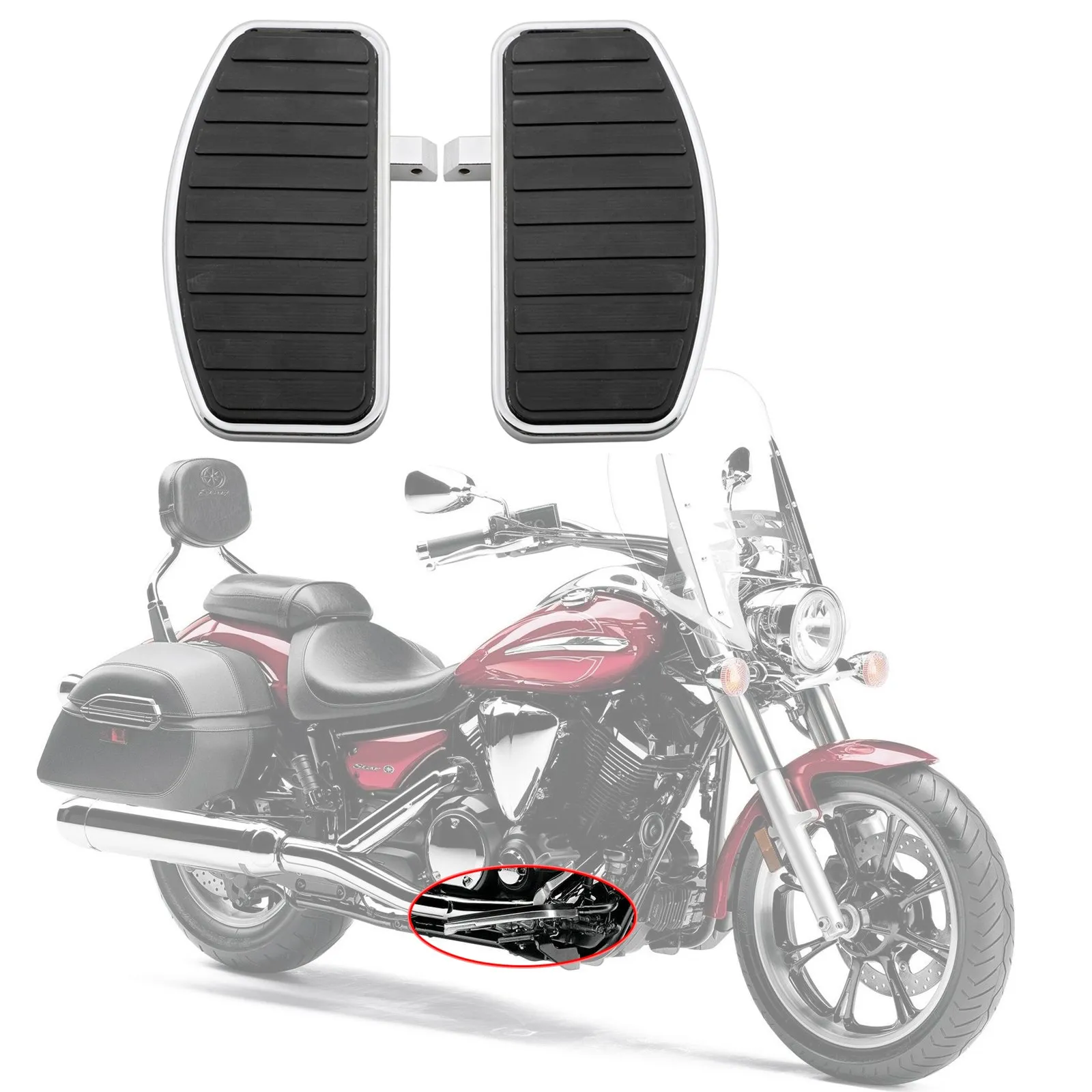 FrontorRearFloorboardFootboardForHondaVTX18001300SuzukiVL800