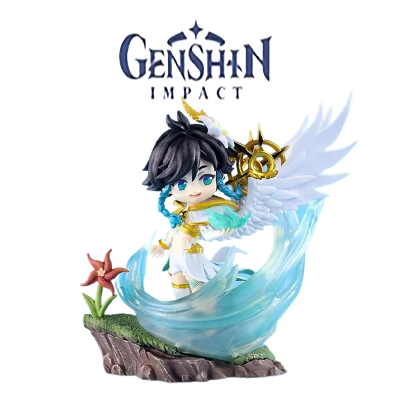 

18.5cm Genshin Impact Anime Figure Barbatos Action Figurine Pvc Statue Kawaii Model Toys Q Game Collection Decor Doll Gifts