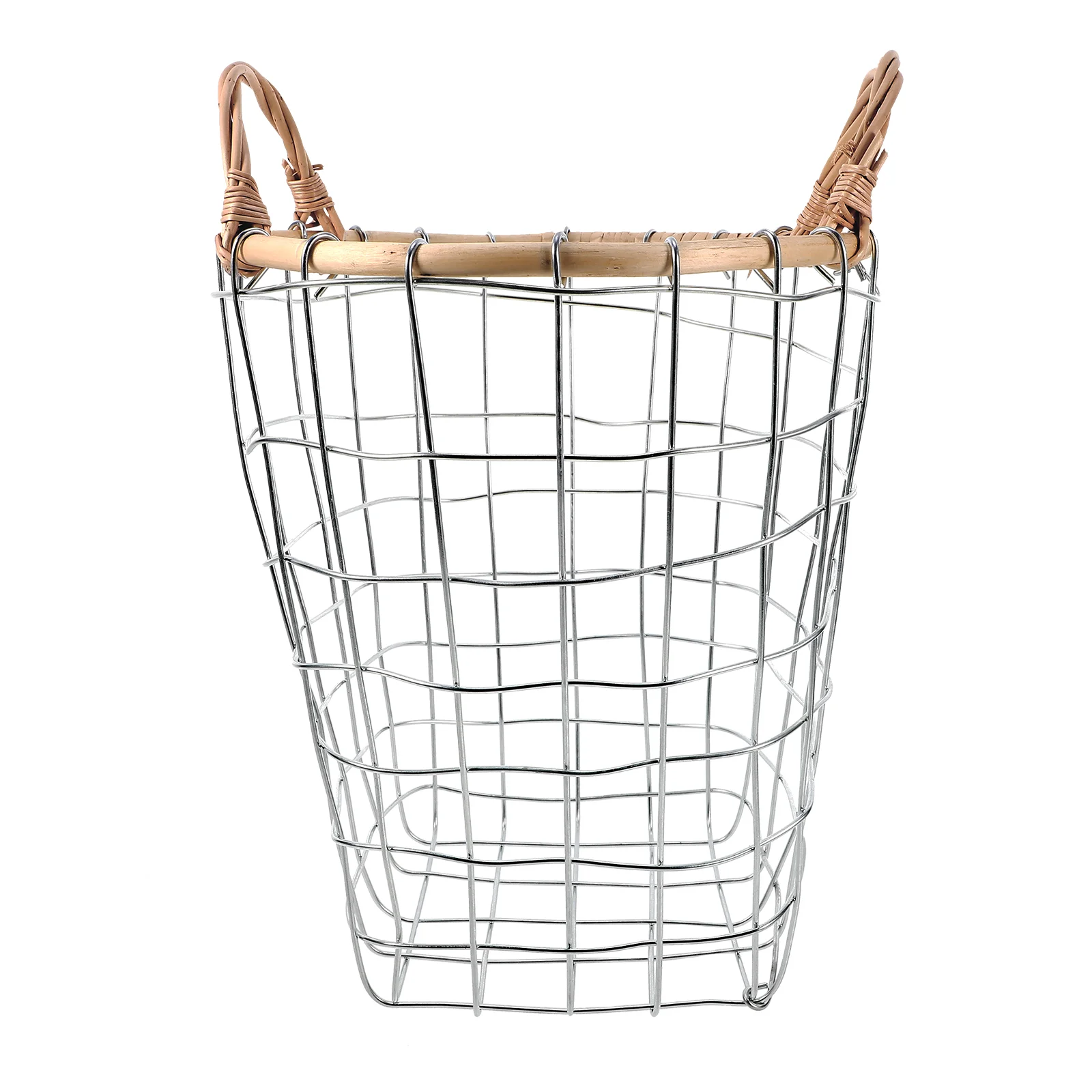 

Woven Storage Basket Tabletop Waste Basket Decorative Iron Wire Basket Toy Basket