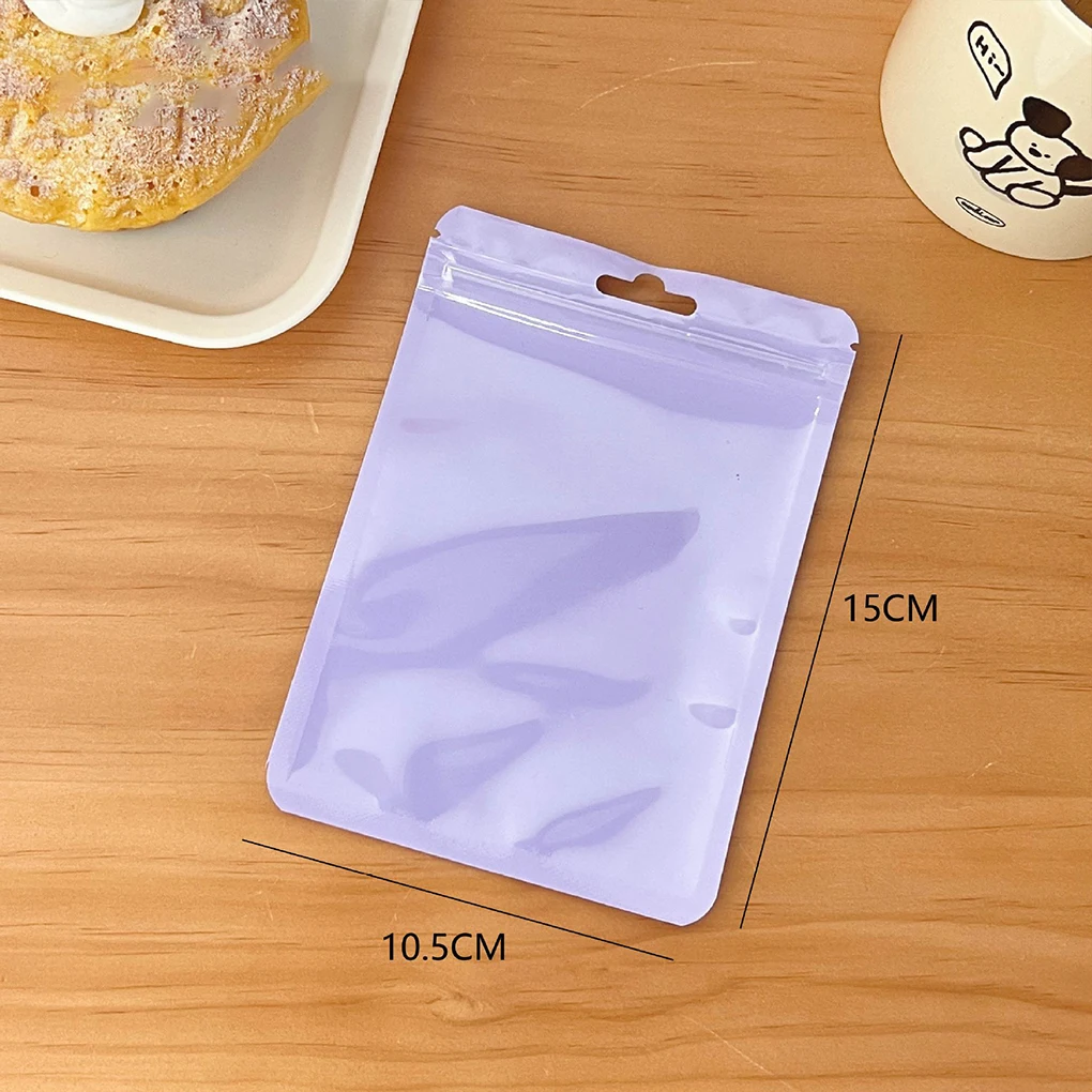 

100Pcs Bags Pouches Packaging Macaron Sealing Packing Clear Earring