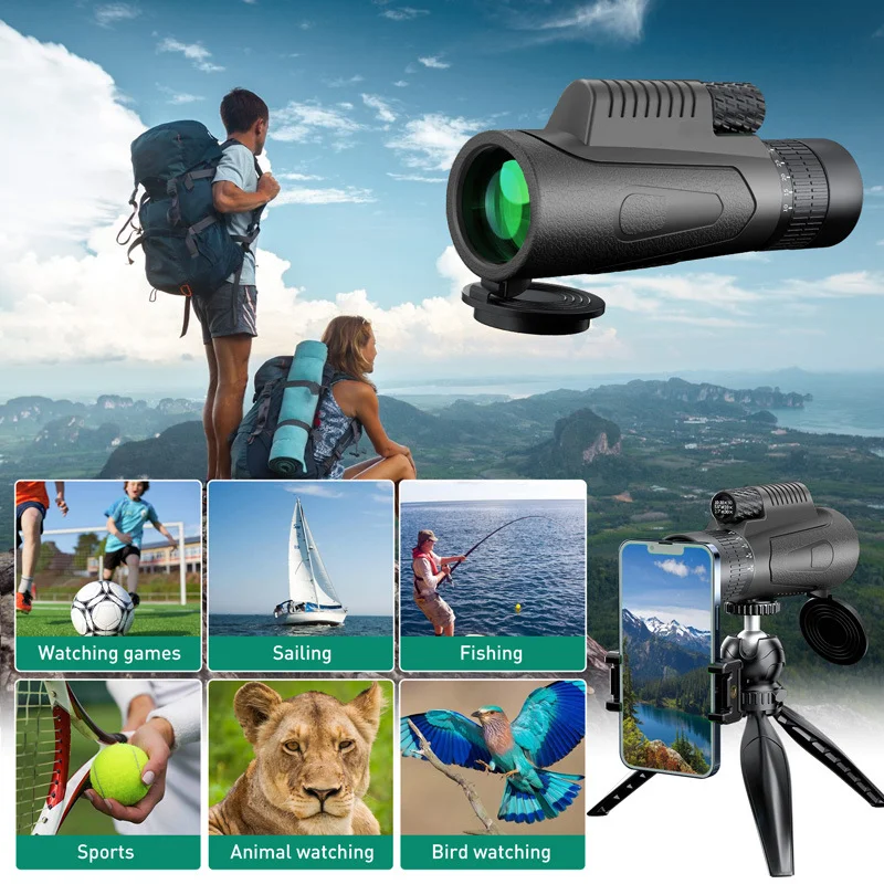 Telescopio Monoculare Da Esterno 30 X42 Con Treppiede Adattatore Obiettivo Fmc Prisma Bak4