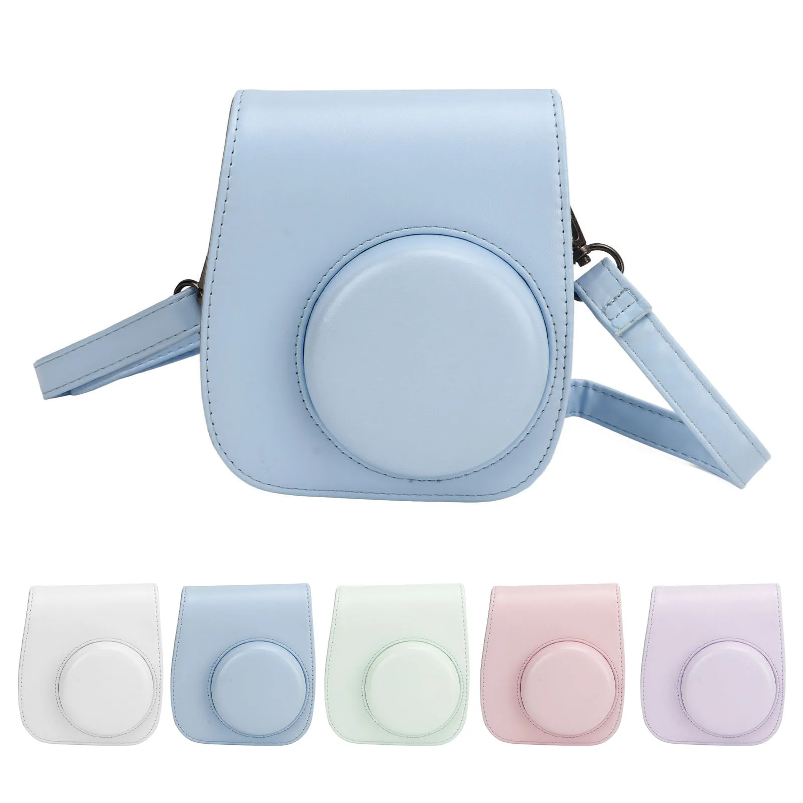 Mini Instant Camera Protective Bag PU Case For Fujifilm Instax Mini 12 With Album Filters Colorful Hanging Frames Stickers instant camera case