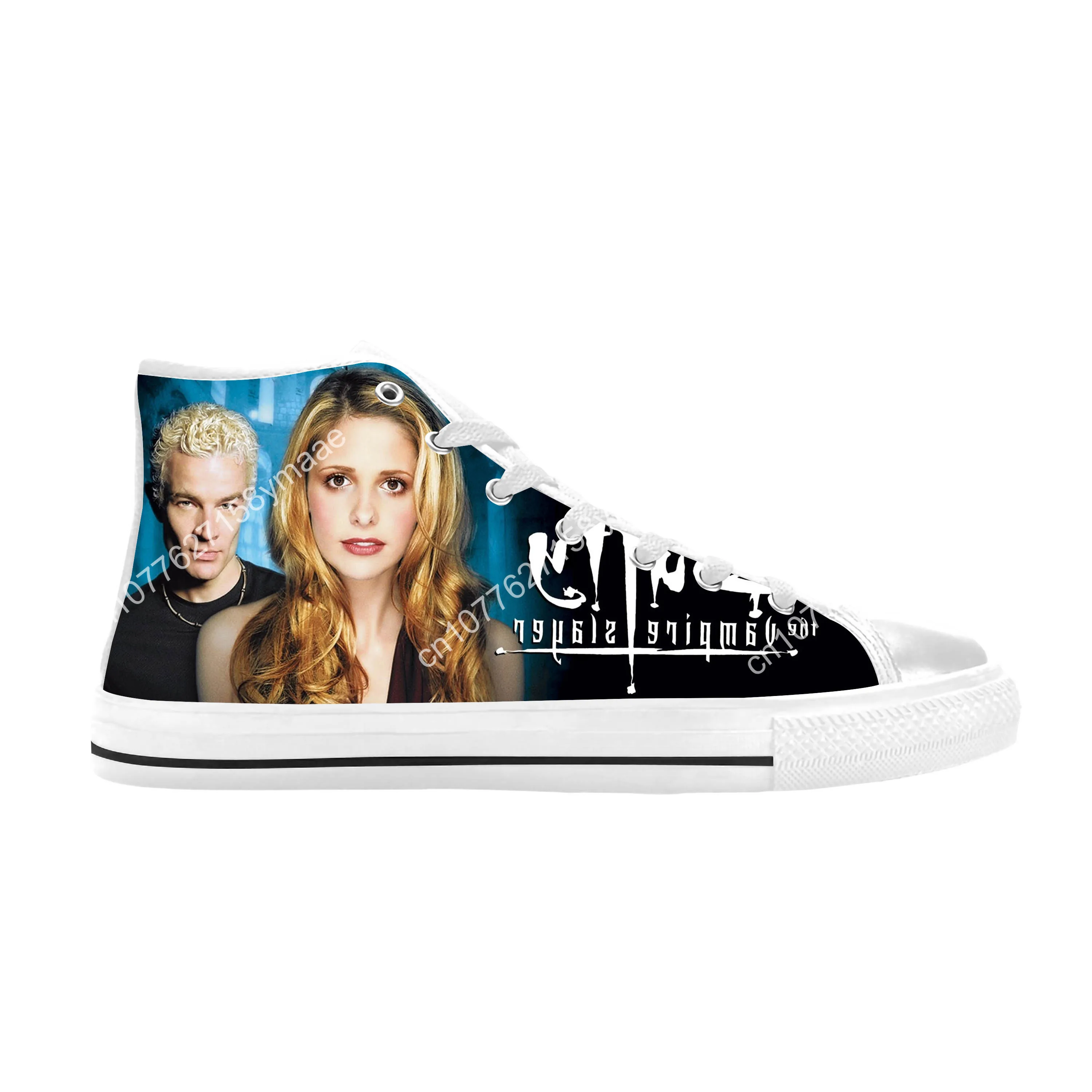 Buffy The Vampire Slayer Angel Horror Halloween Casual Cloth Shoes High Top Comfortable Breathable 3D Print Men Women Sneakers
