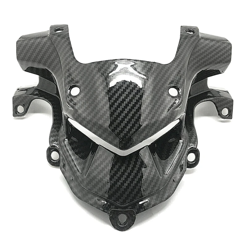 

Motorcycle Carbon Fiber Front Fairing Aerodynamic Headlight Upper Top Cover Beak Nose For Kawasaki Z900 2017-2019