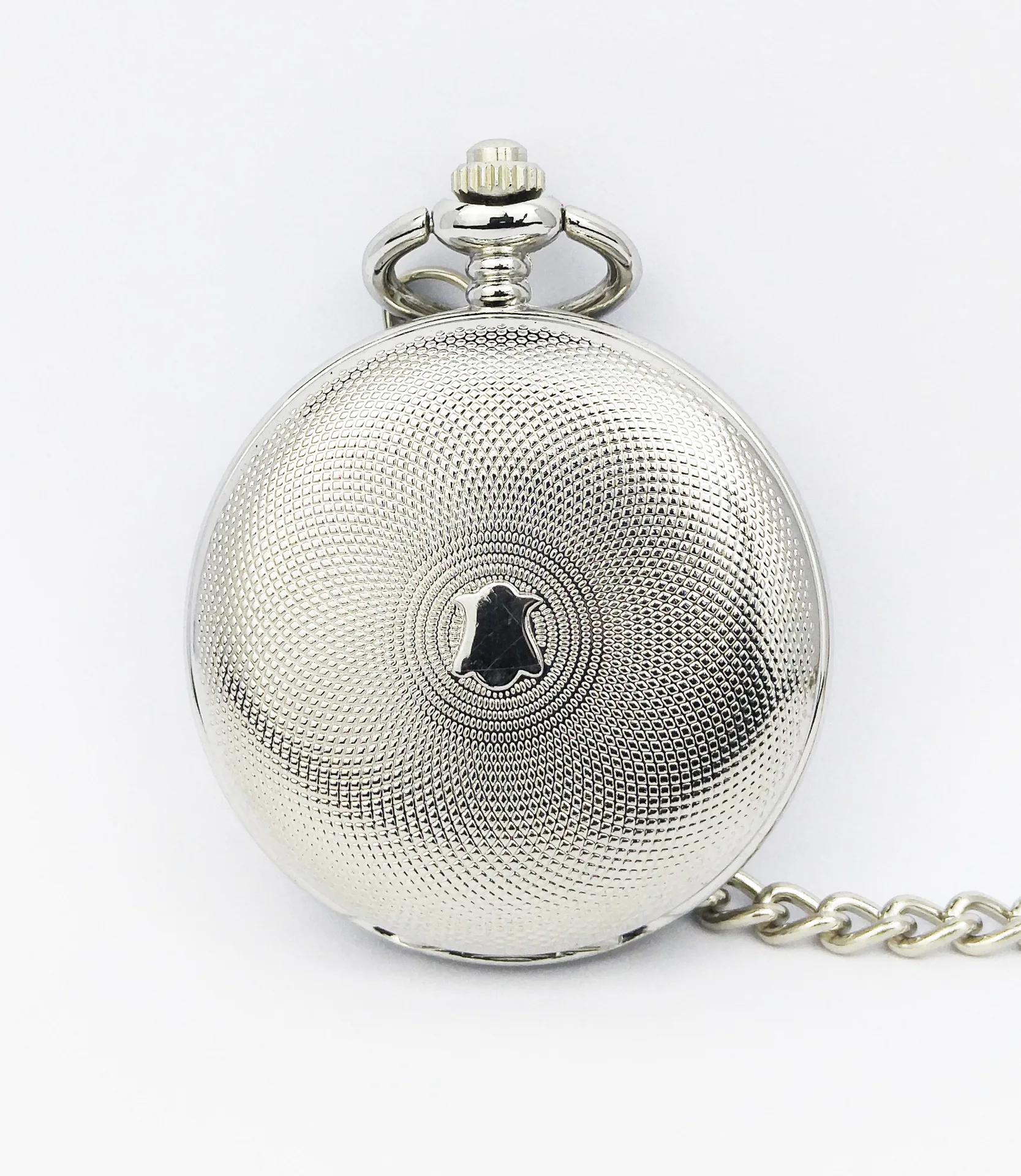 Luxury Steampunk Mechanical Pocket Watch for Men Ladies Sliver Skeleton Dial Fob Chain Pendant Clock for Man Collection Gifts