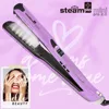 Steam Straightening Iron Heating Hot Hair Combs Titanium Curling Iron Steam Flat Iron Hair Wide Plates Tools Hair Straightener 1