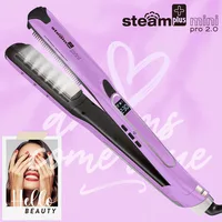 Steam Straightening Iron Heating Hot Hair Combs Titanium Curling Iron Steam Flat Iron Hair Wide Plates Tools Hair Straightener 1