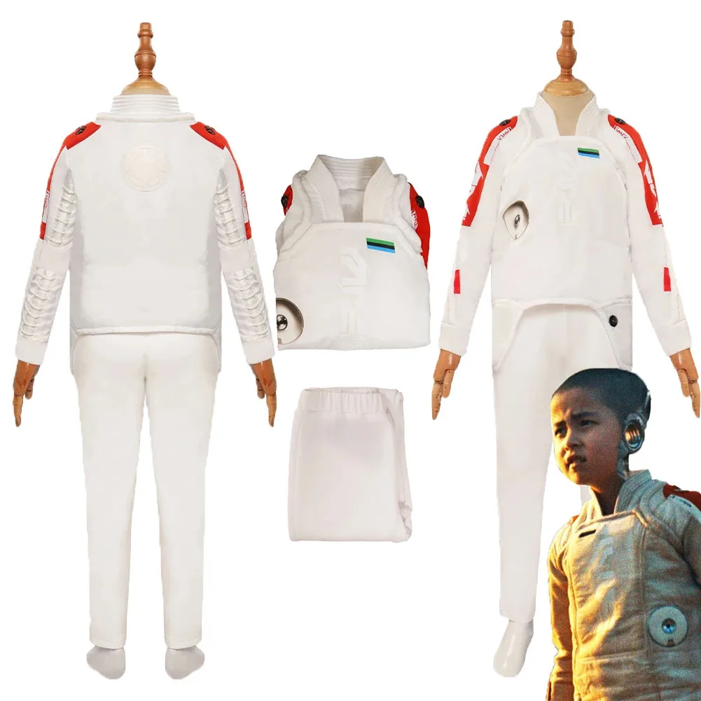 

Creator Alphie Cosplay Fantasia Kids Costume Disguise Children White Uniform Fantasy Roleplay Outfit Halloween Carnival Suit